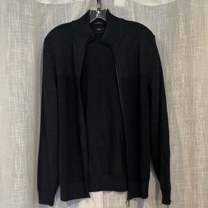 Hugo Boss Men's Dark Zip-Up Sweater